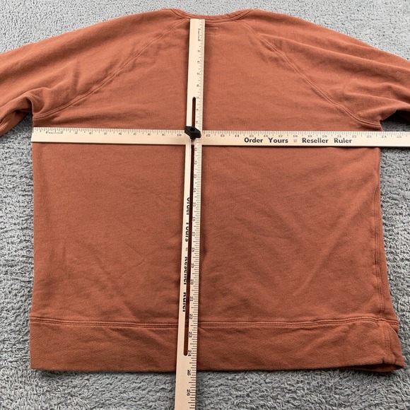 Todd Snyder Sweatshirt Mens XL Orange Surf Terry Crewneck Pullover Casual Raglan - Picture 4 of 9